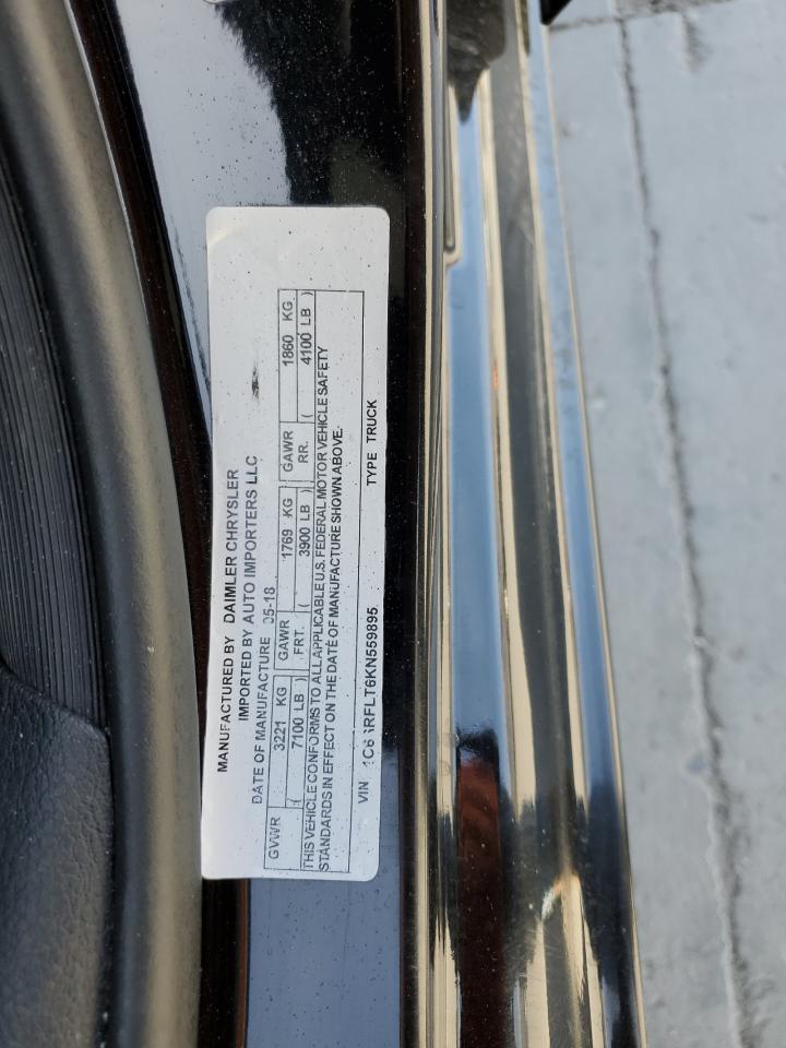 2019 Ram 1500 Rebel VIN: 1C6SRFLT6KN559895 Lot: 92138495