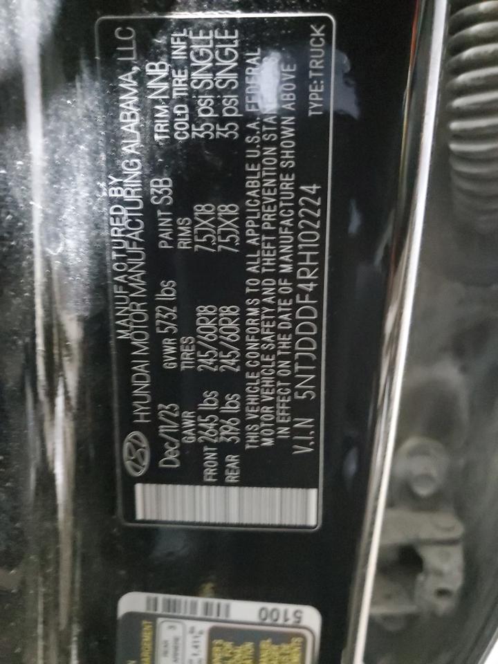 2024 Hyundai Santa Cruz Xrt VIN: 5NTJDDDF4RH102224 Lot: 93022165