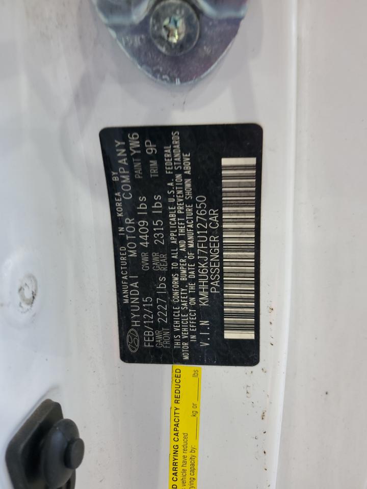 2015 Hyundai Genesis Coupe 3.8L VIN: KMHHU6KJ7FU127650 Lot: 81464295