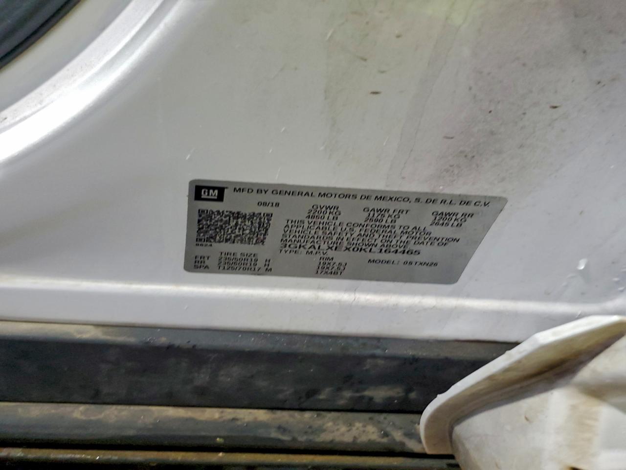 2019 GMC Terrain Denali VIN: 3GKALXEX0KL164465 Lot: 93754055