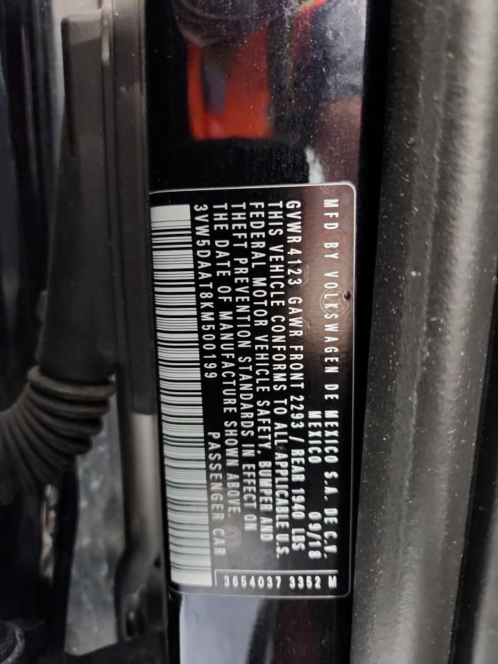 2019 Volkswagen Beetle S VIN: 3VW5DAAT8KM500199 Lot: 90429205