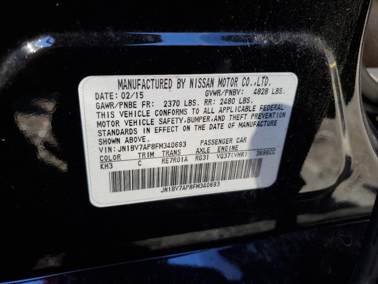 2015 Infiniti Q50 Base VIN: JN1BV7AP8FM340693 Lot: 91177695