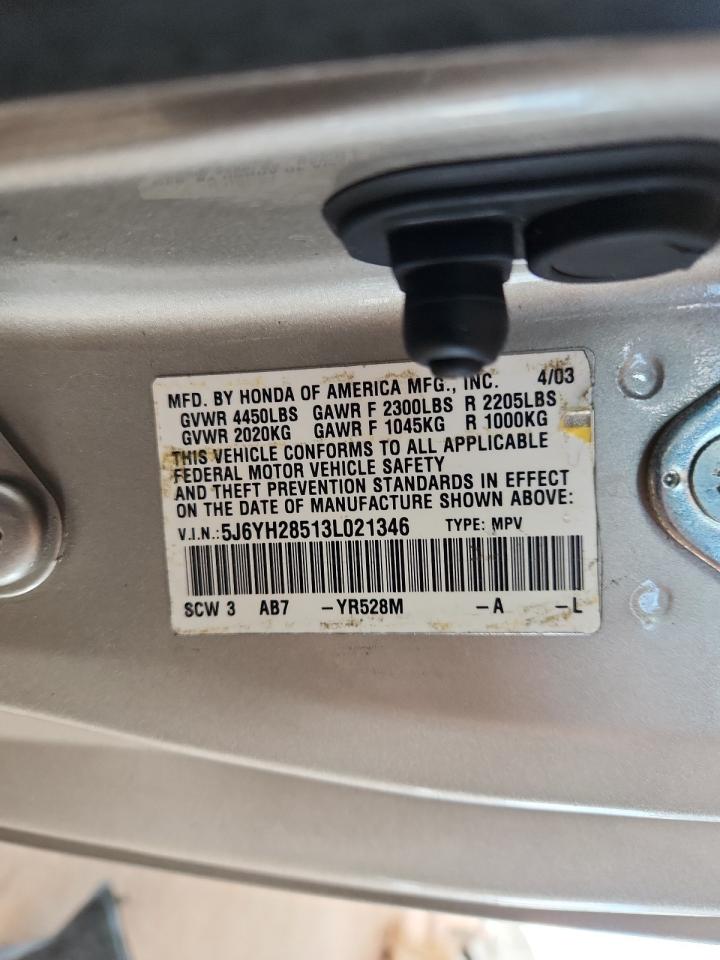 2003 Honda Element Ex VIN: 5J6YH28513L021346 Lot: 93396945