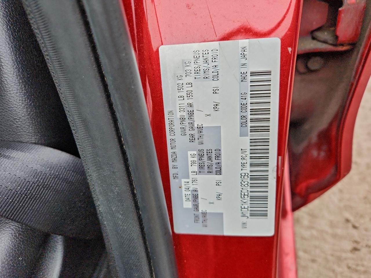 2014 Mazda Mazda2 Sport VIN: JM1DE1KY5E0183169 Lot: 94036585