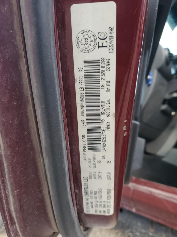 2008 Jeep Wrangler X VIN: 1J4FA24128L574951 Lot: 93974845