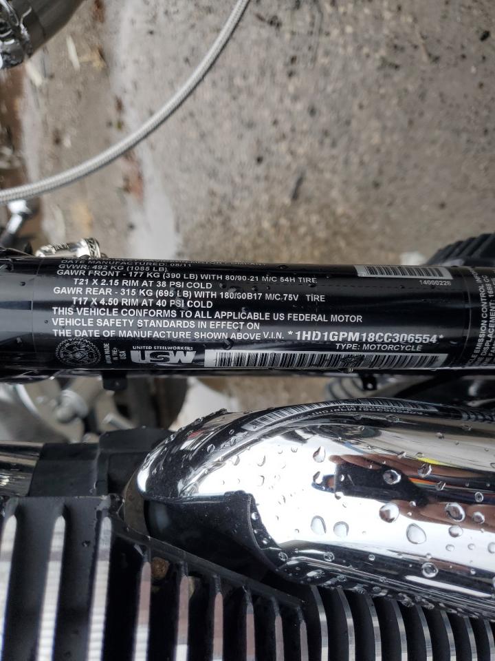 2012 Harley-Davidson Fxdwg Dyna Wide Glide VIN: 1HD1GPM18CC306554 Lot: 91404975