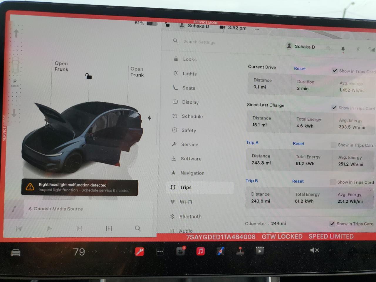 2026 Tesla Model Y VIN: 7SAYGDED1TA484008 Lot: 91659095