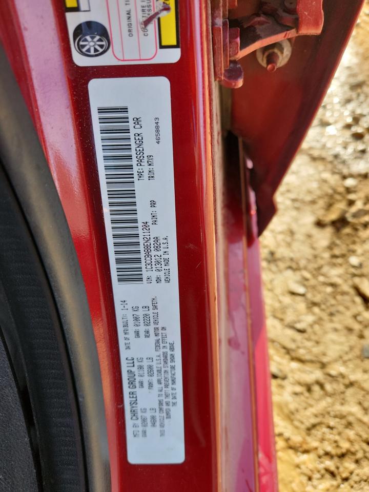 2014 Chrysler 200 Lx VIN: 1C3CCBAB8EN211204 Lot: 92571925