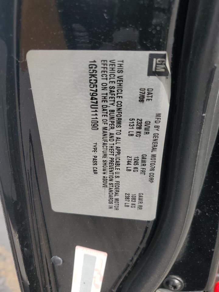 2007 Cadillac Dts VIN: 1G6KD57947U111090 Lot: 92315545