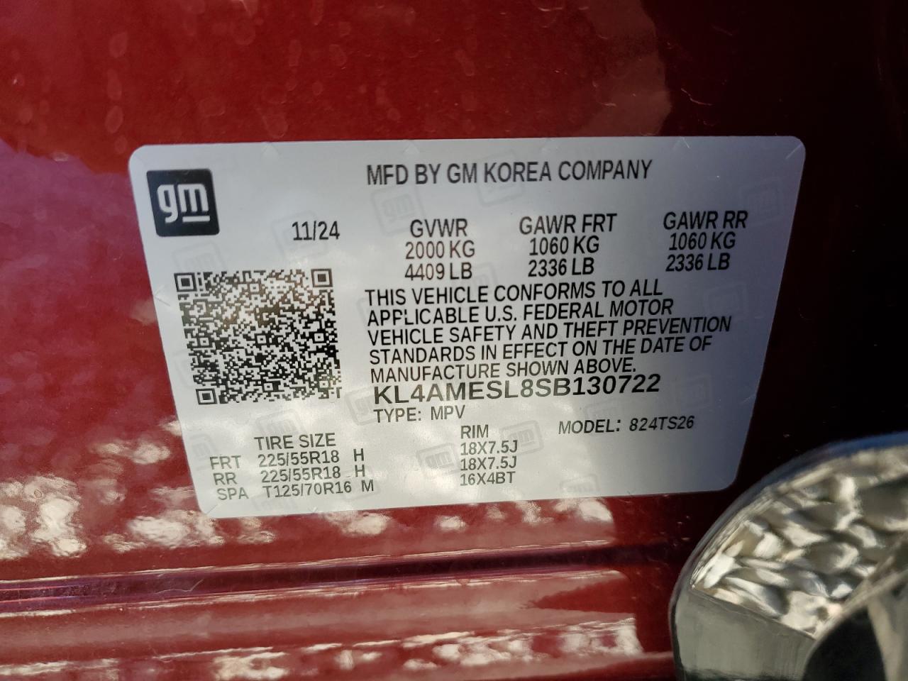 2025 Buick Encore Gx Sport Touring VIN: KL4AMESL8SB130722 Lot: 92746235