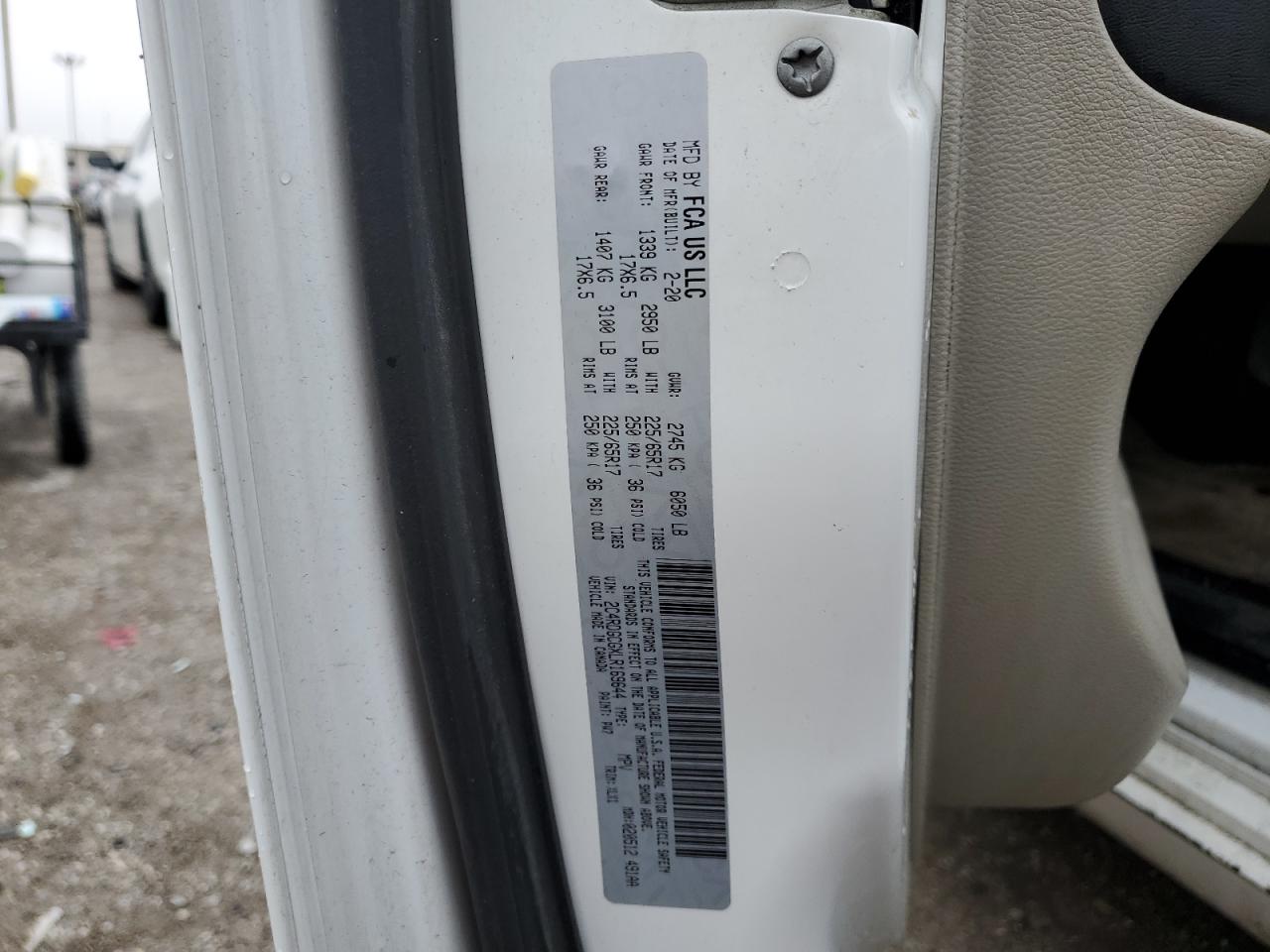 2020 Dodge Grand Caravan Sxt VIN: 2C4RDGCGXLR169644 Lot: 93065075