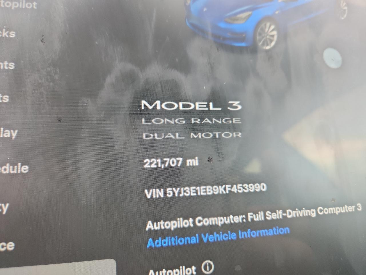 2019 Tesla Model 3 VIN: 5YJ3E1EB9KF453990 Lot: 93742275