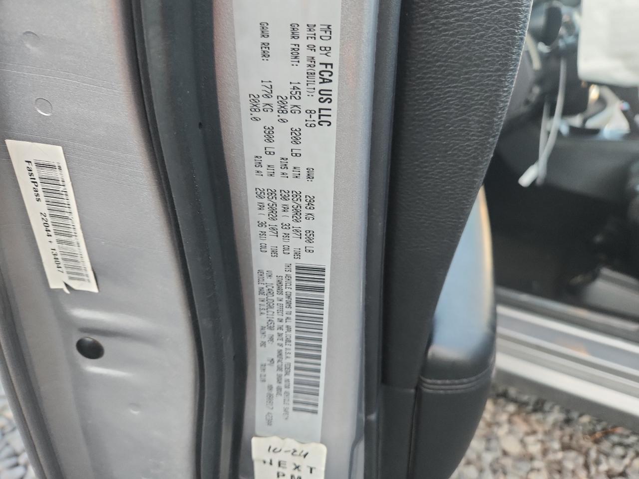 2020 Dodge Durango Gt VIN: 1C4RDJDG0LC114530 Lot: 91850445