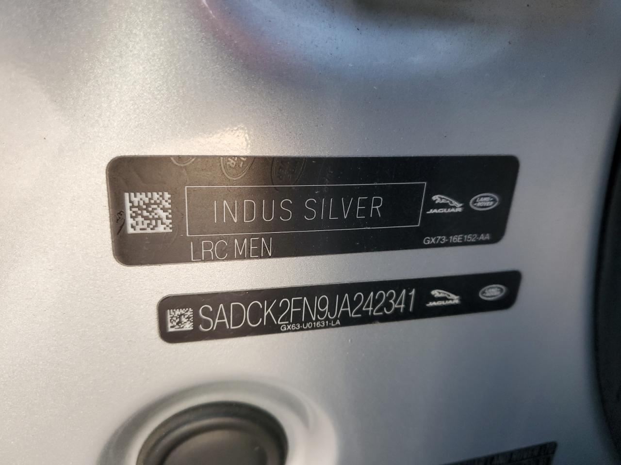 2018 Jaguar F-Pace Prestige VIN: SADCK2FN9JA242341 Lot: 93372675