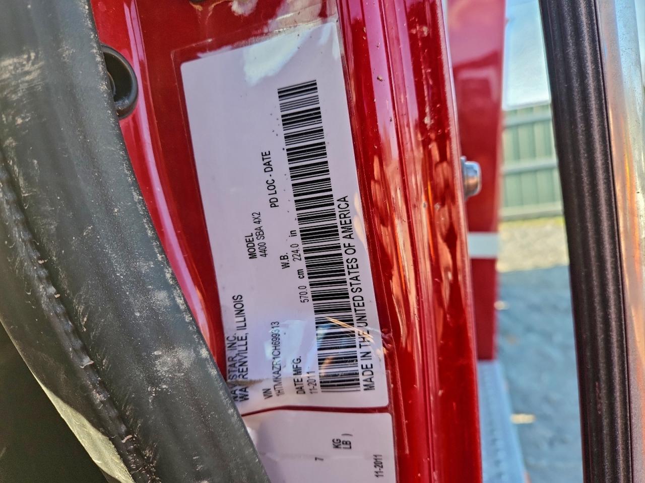 2012 International 4000 4400 - Fire Truck VIN: 1HTMKAZR1CH699313 Lot: 93744395