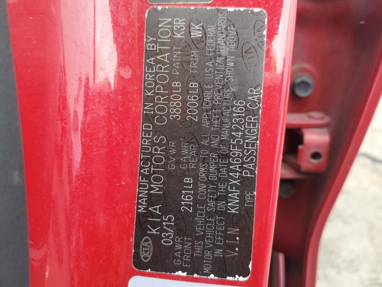 2015 Kia Forte Lx VIN: KNAFX4A69F5423166 Lot: 91524955