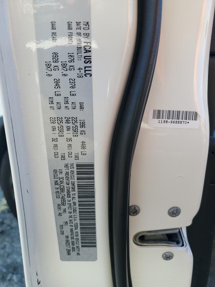 2018 Jeep Compass Latitude VIN: 3C4NJCBB0JT409560 Lot: 91606815