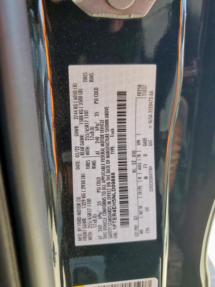 2022 Ford Ranger Xl VIN: 1FTER4EH5NLD09888 Lot: 92077515