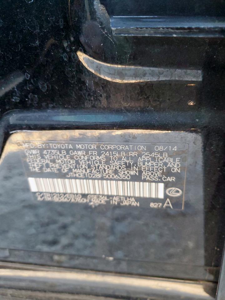 2015 Lexus Is 350 VIN: JTHCE1D28F5006350 Lot: 91862785