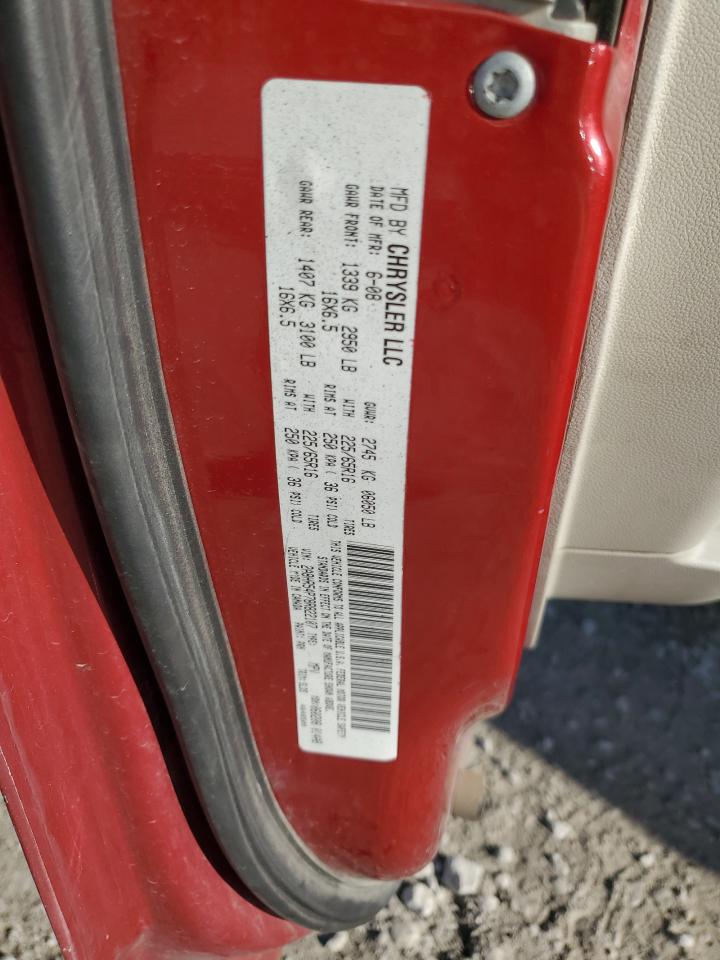 2008 Chrysler Town & Country Touring VIN: 2A8HR54P78R822107 Lot: 92895535