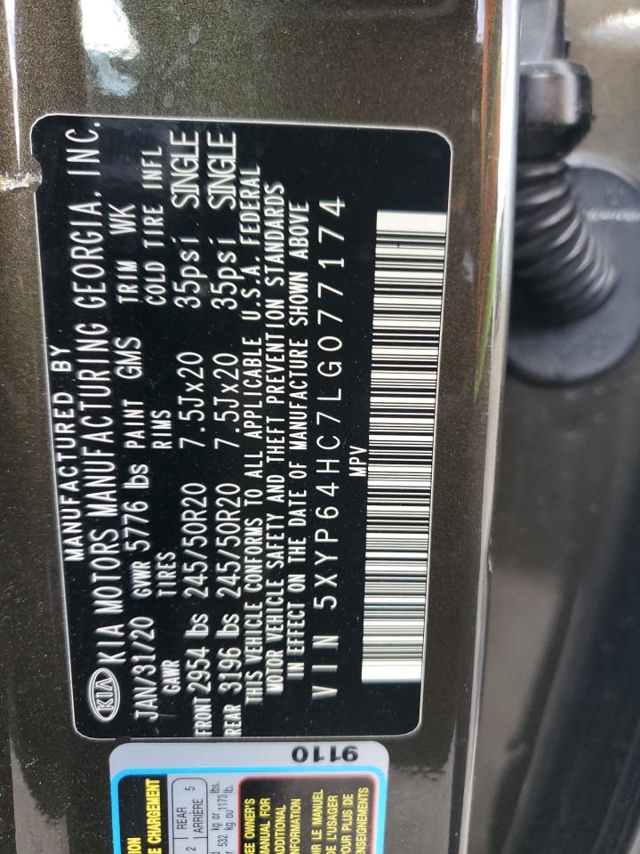 2020 Kia Telluride S VIN: 5XYP64HC7LG077174 Lot: 92471235