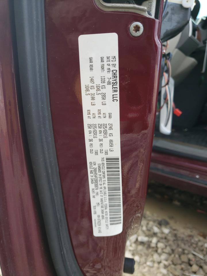 2008 Chrysler Town & Country Touring VIN: 2A8HR54P28R836870 Lot: 92159105