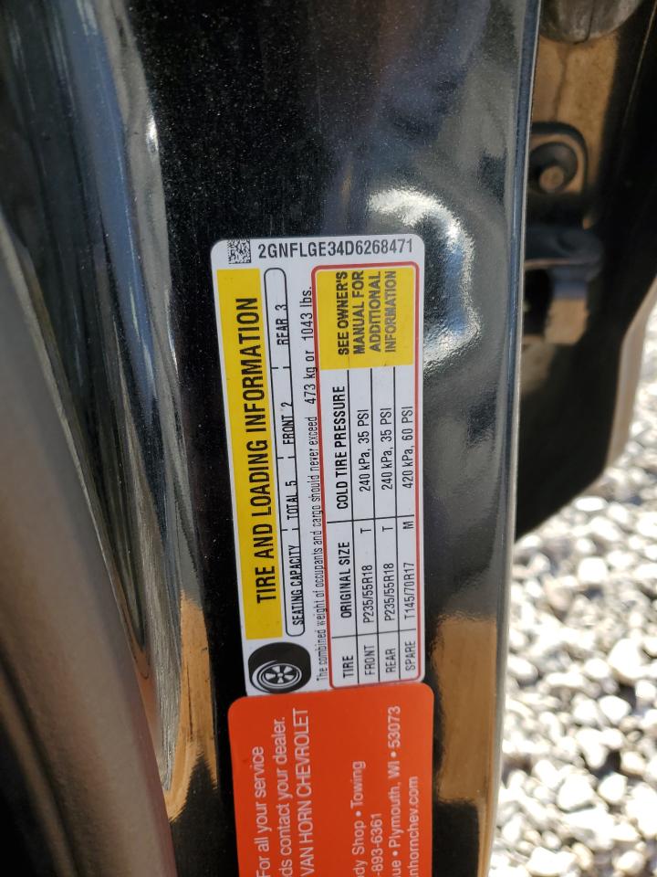 2013 Chevrolet Equinox Ltz VIN: 2GNFLGE34D6268471 Lot: 90485785