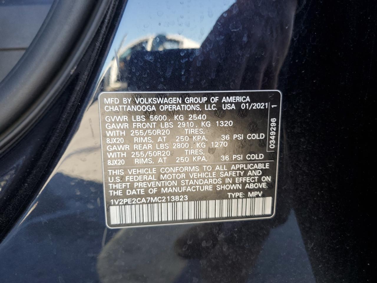 2021 Volkswagen Atlas Cross Sport Se VIN: 1V2PE2CA7MC213823 Lot: 92350505