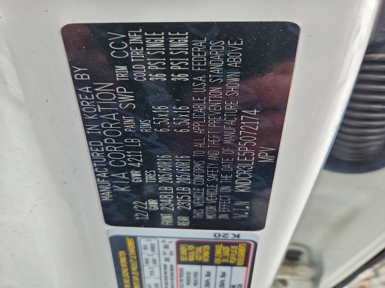 2023 Kia Niro Ex VIN: KNDCR3LE5P5072174 Lot: 93541335