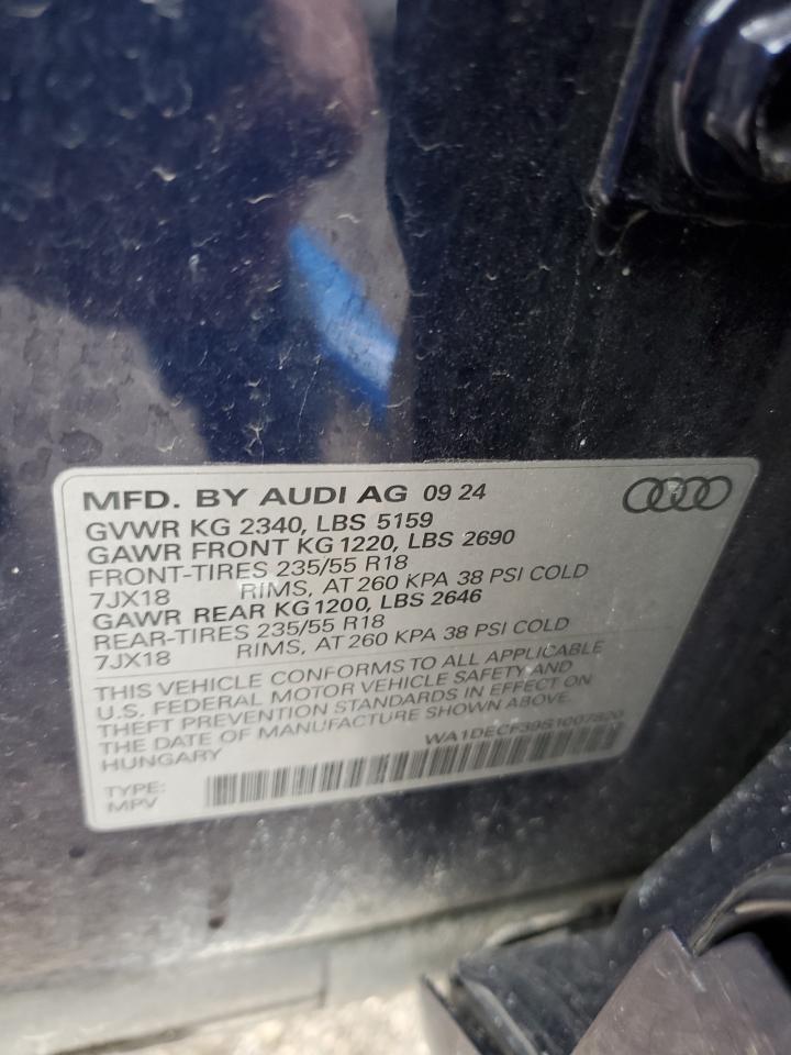 2025 Audi Q3 Premium S Line 45 VIN: WA1DECF39S1007820 Lot: 93484075