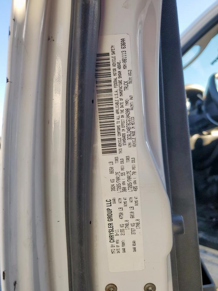 2012 Dodge Ram 2500 Slt VIN: 3C6LD4BT6CG104208 Lot: 91645575