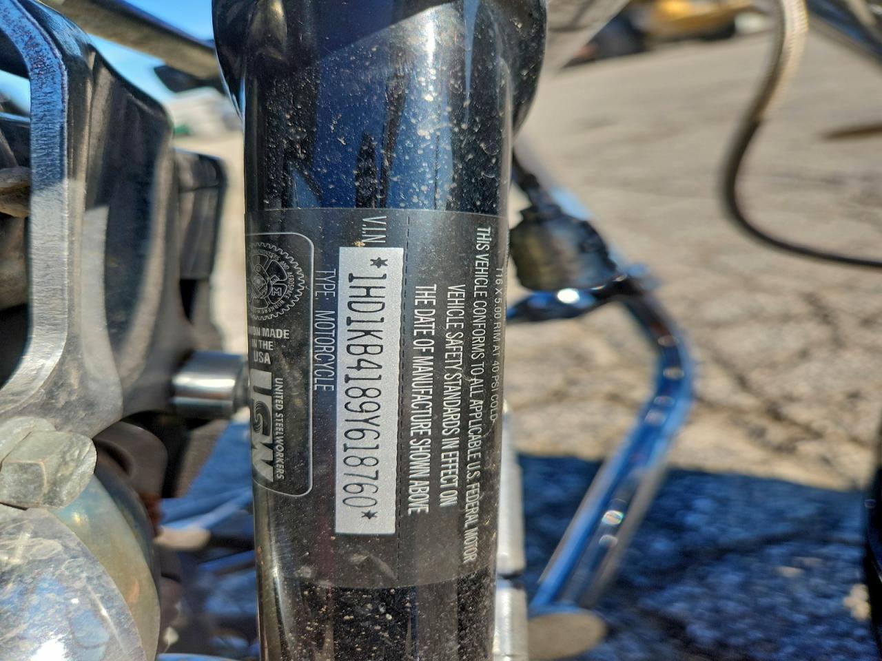 2009 Harley-Davidson Flhx VIN: 1HD1KB4189Y618760 Lot: 93889715