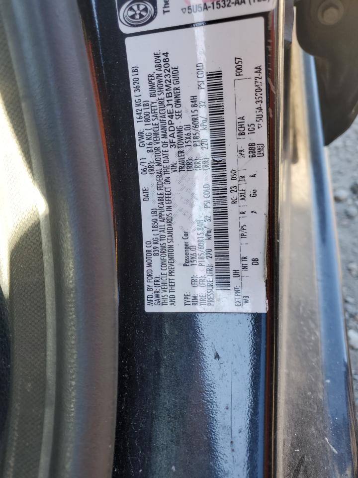 2011 Ford Fiesta Se VIN: 3FADP4EJ1BM232084 Lot: 91891855