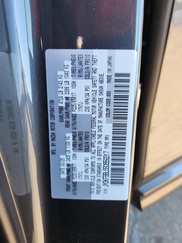 2025 Mazda Cx-5 Select VIN: JM3KFBBL6S0659317 Lot: 91470385