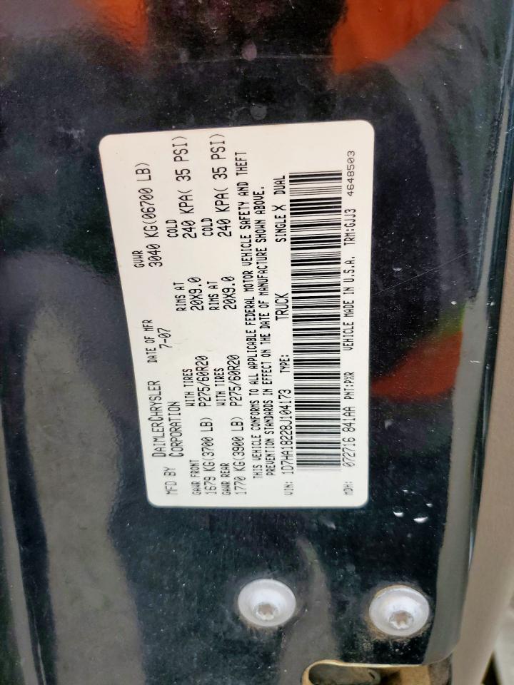 2008 Dodge Ram 1500 St VIN: 1D7HA18228J104173 Lot: 93334105