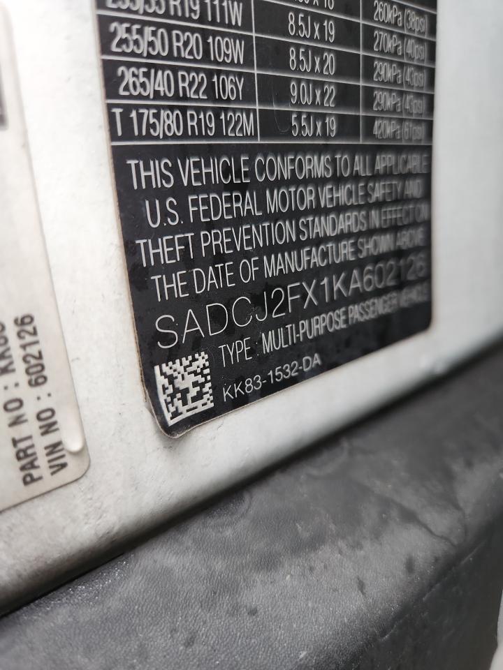 2019 Jaguar F-Pace Premium VIN: SADCJ2FX1KA602126 Lot: 93079155