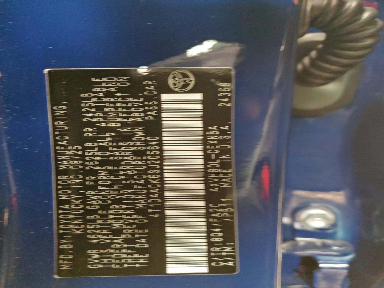 2025 Toyota Camry Xse VIN: 4T1DAACK6SU205640 Lot: 94065215