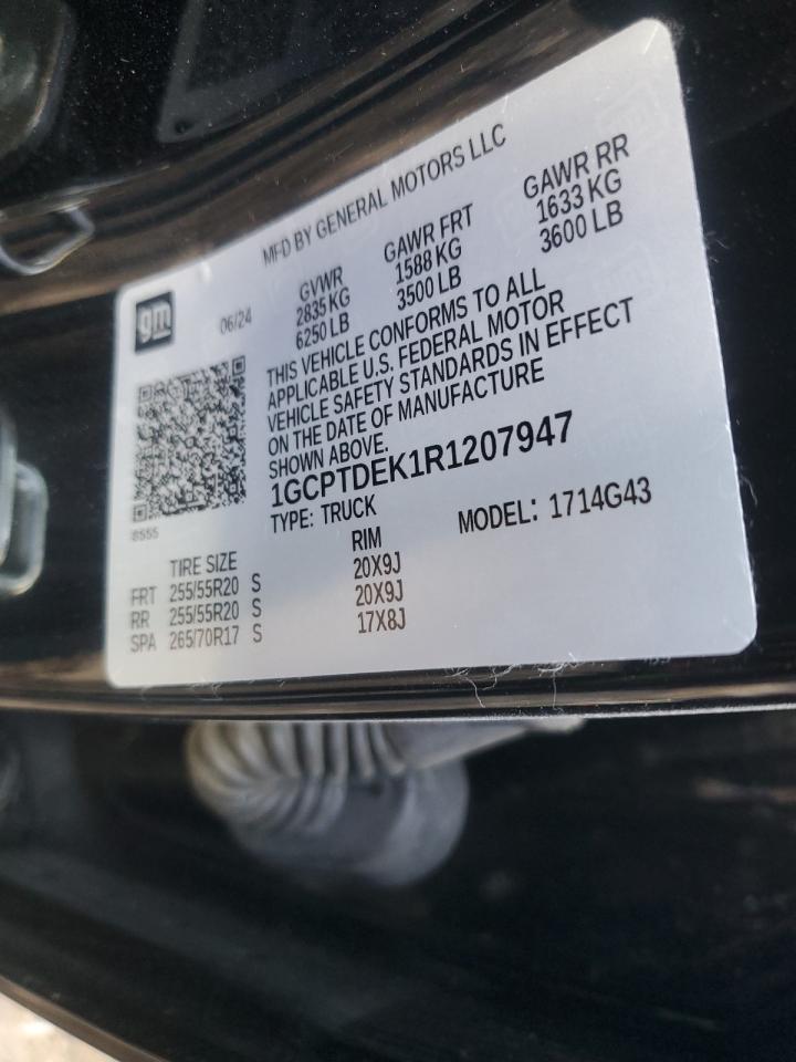 2024 Chevrolet Colorado Z71 VIN: 1GCPTDEK1R1207947 Lot: 92323235