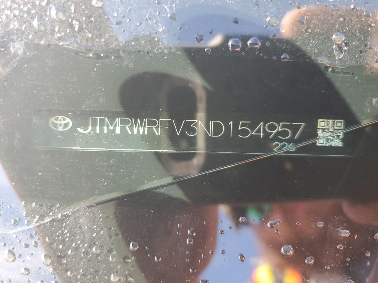 2022 Toyota Rav4 Xle VIN: JTMRWRFV3ND154957 Lot: 91563055