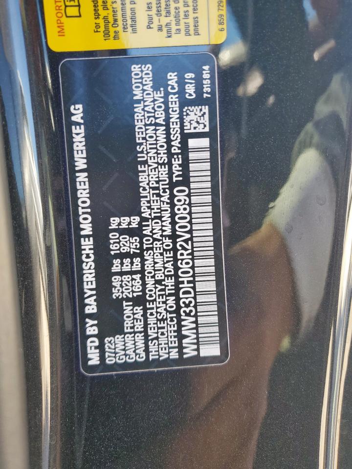 2024 Mini Cooper VIN: WMW33DH06R2V00890 Lot: 92253655