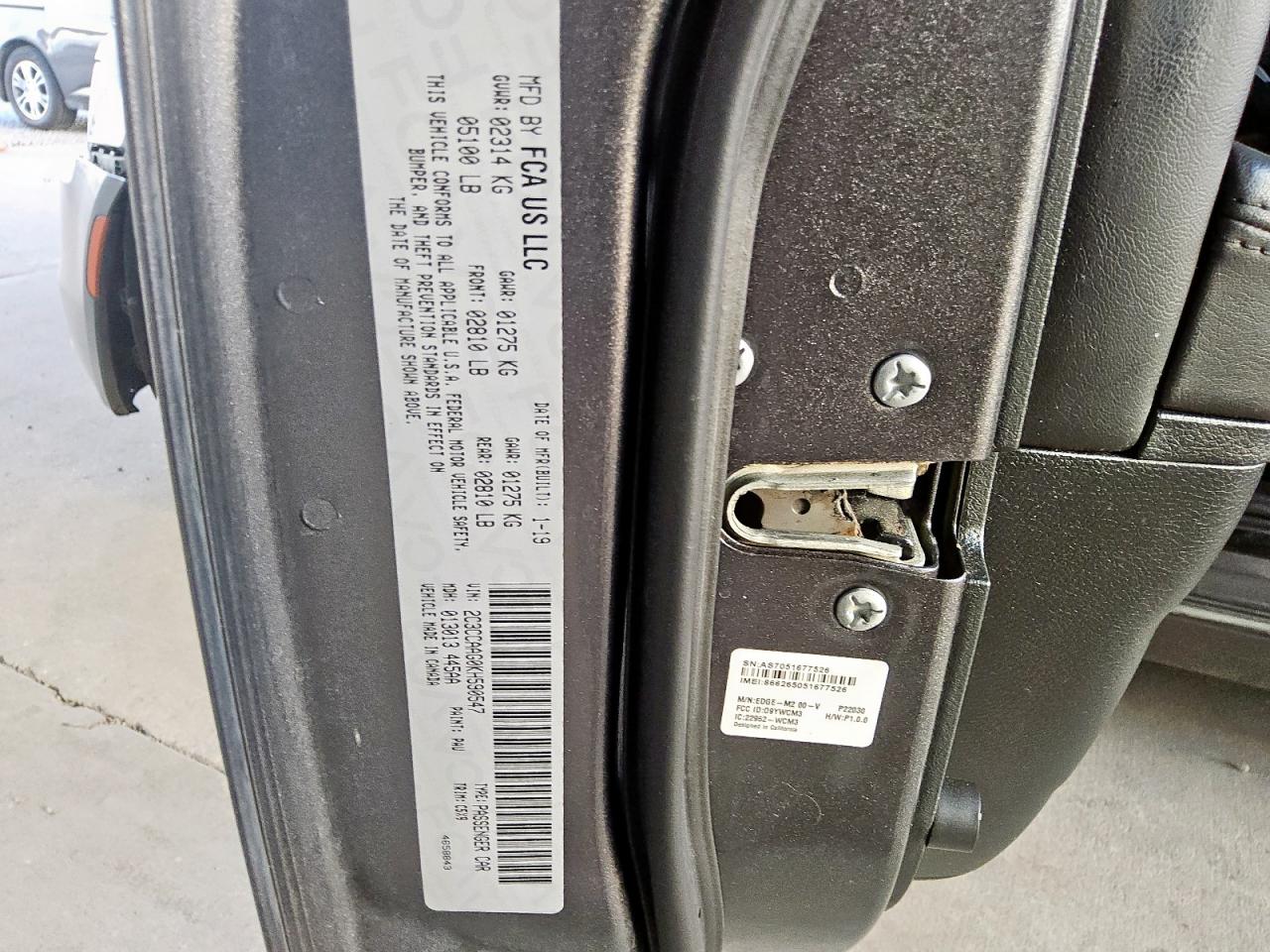 2019 Chrysler 300 Touring VIN: 2C3CCAAG0KH590547 Lot: 94033065