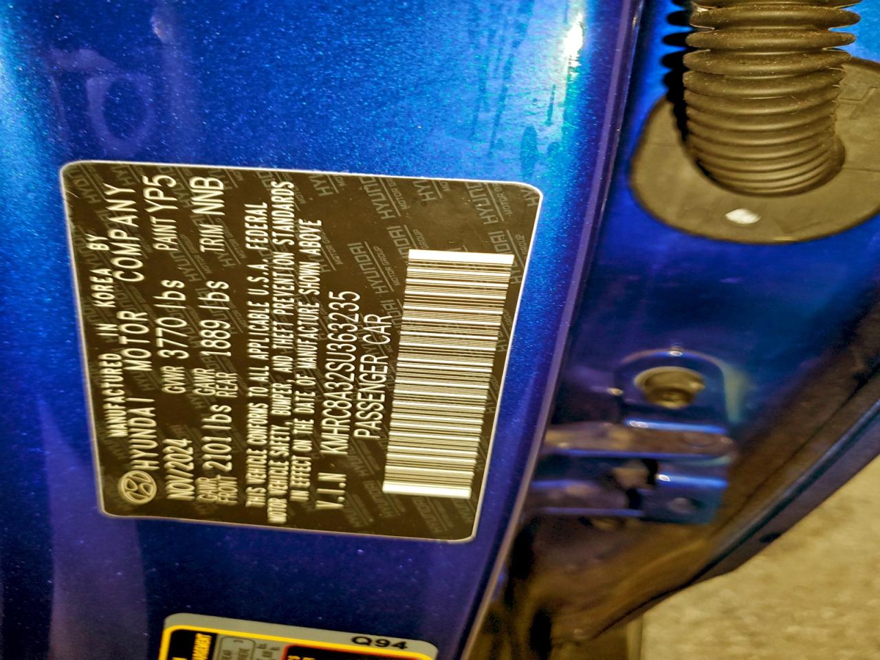 2025 Hyundai Venue Sel VIN: KMHRC8A32SU363235 Lot: 92570645