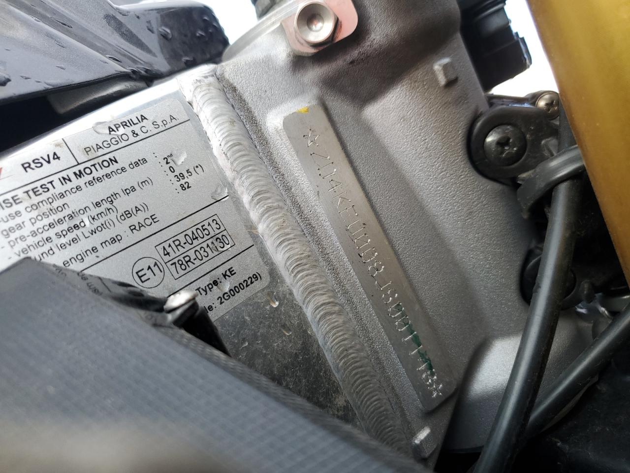 2018 Aprilia Rsv4 Rr VIN: ZD4KEU008JS001148 Lot: 89860495