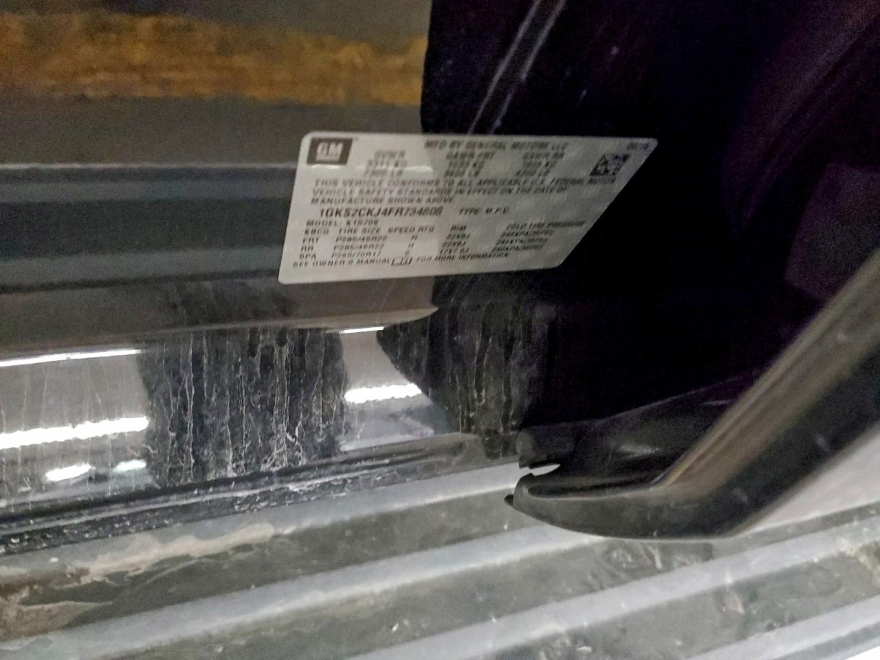 2015 GMC Yukon Denali VIN: 1GKS2CKJ4FR734806 Lot: 94568945