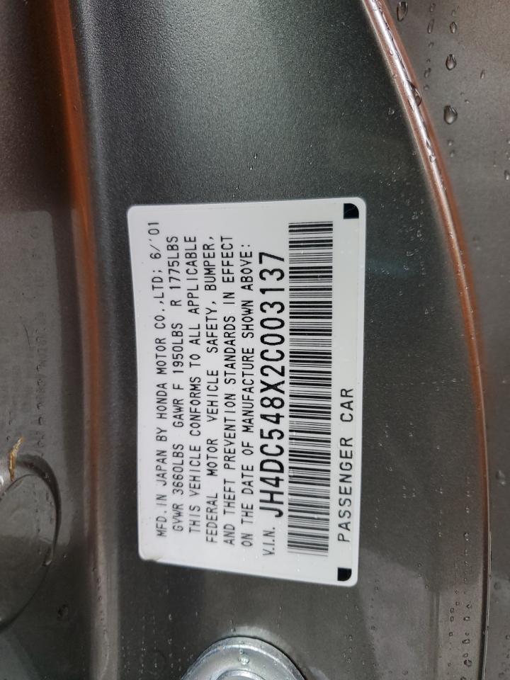 2002 Acura Rsx VIN: JH4DC548X2C003137 Lot: 91311175