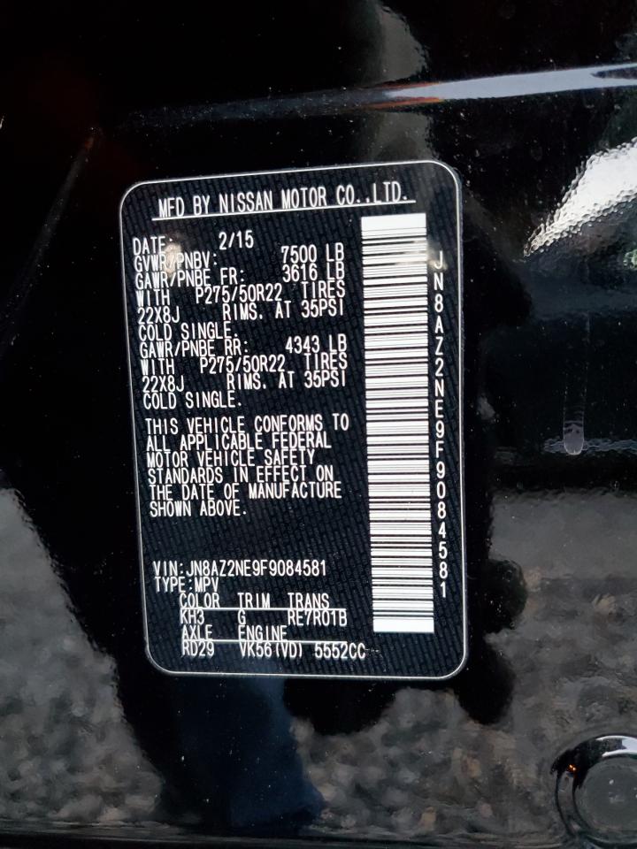 2015 Infiniti Qx80 VIN: JN8AZ2NE9F9084581 Lot: 93299735