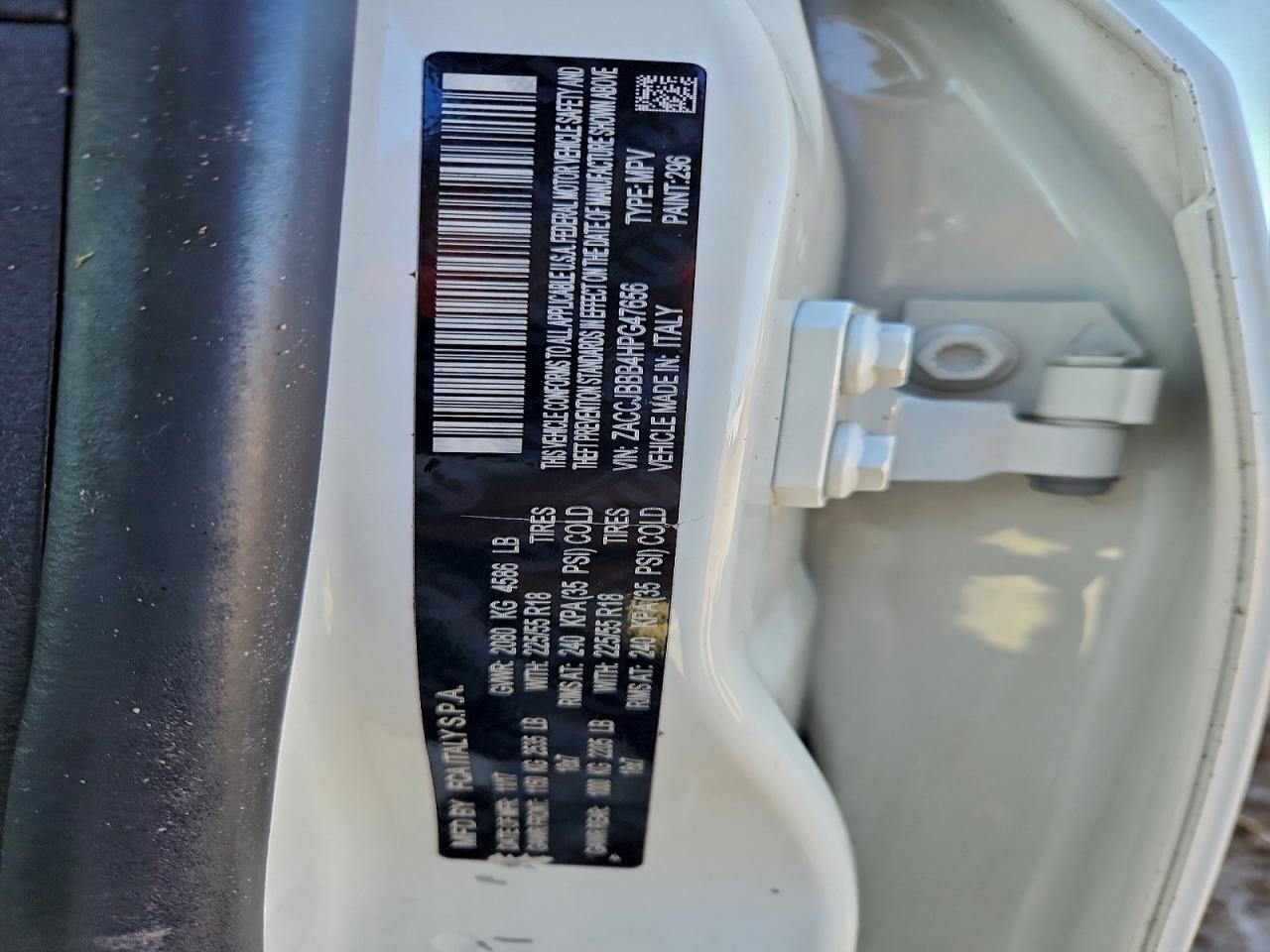 2017 Jeep Renegade Latitude VIN: ZACCJBBB4HPG47656 Lot: 94280025