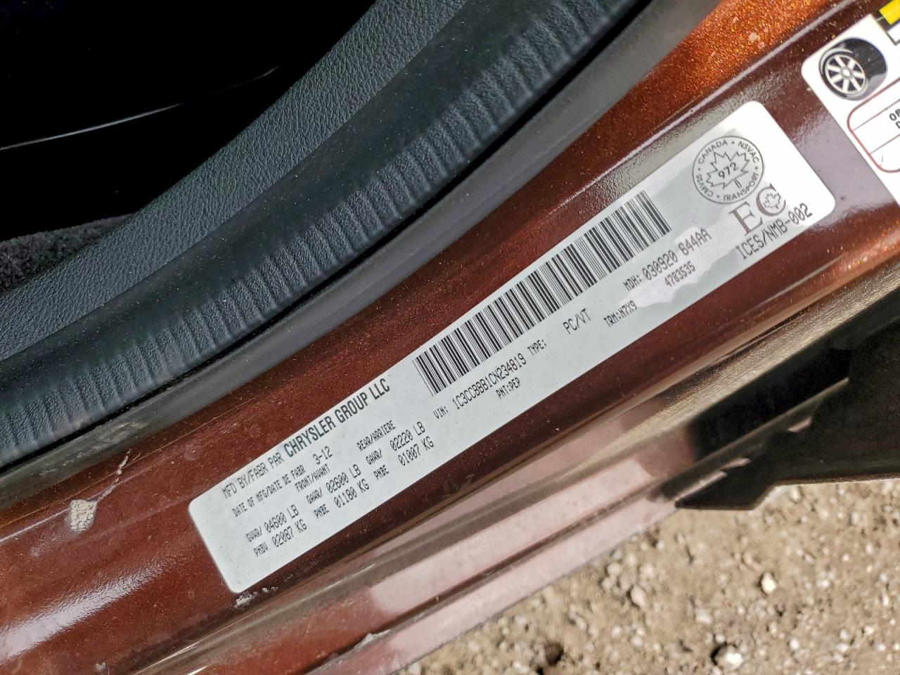 2012 Chrysler 200 Touring VIN: 1C3CCBBB1CN234819 Lot: 94339965