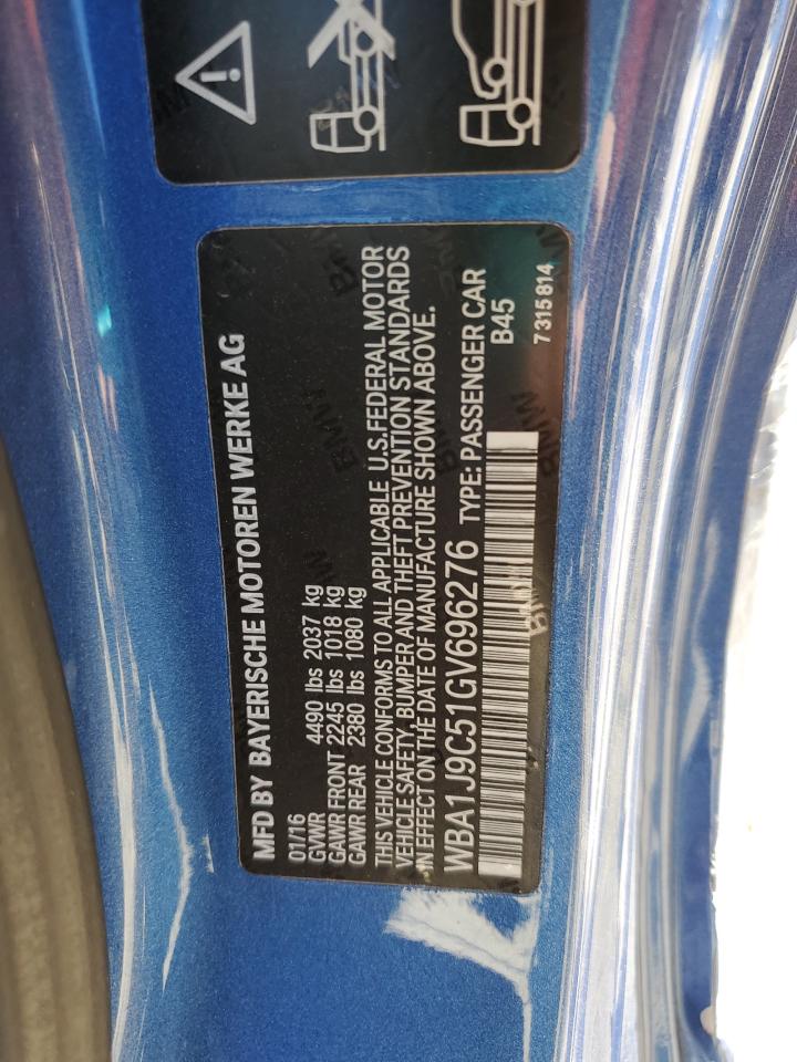 2016 BMW M235Xi VIN: WBA1J9C51GV696276 Lot: 92078415