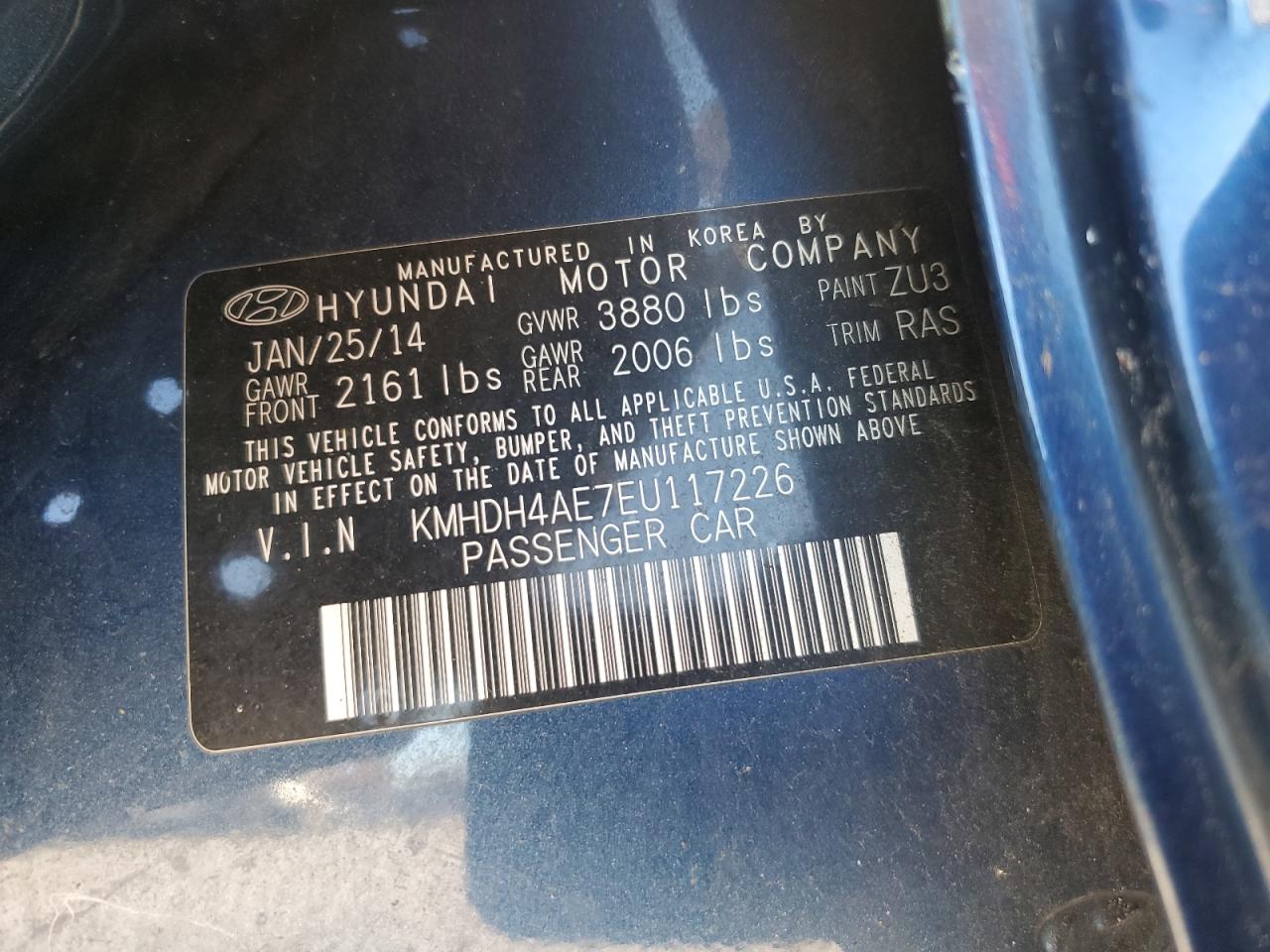 2014 Hyundai Elantra Se VIN: KMHDH4AE7EU117226 Lot: 91338935